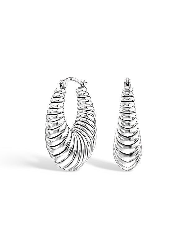 Antique Click-Top Hoop Earrings 25mm