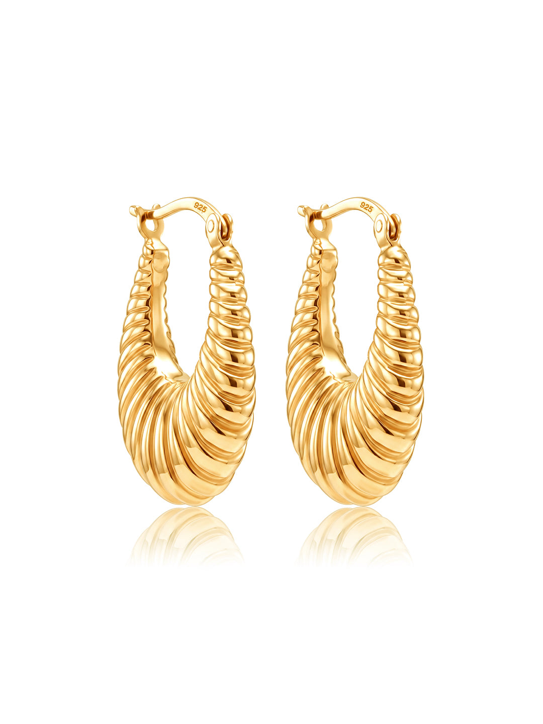 925 Sterling Silver Jewellery | 14K Gold Plated BellaShrimp Hoop Earrings | acpl-ecom.myshopify.com