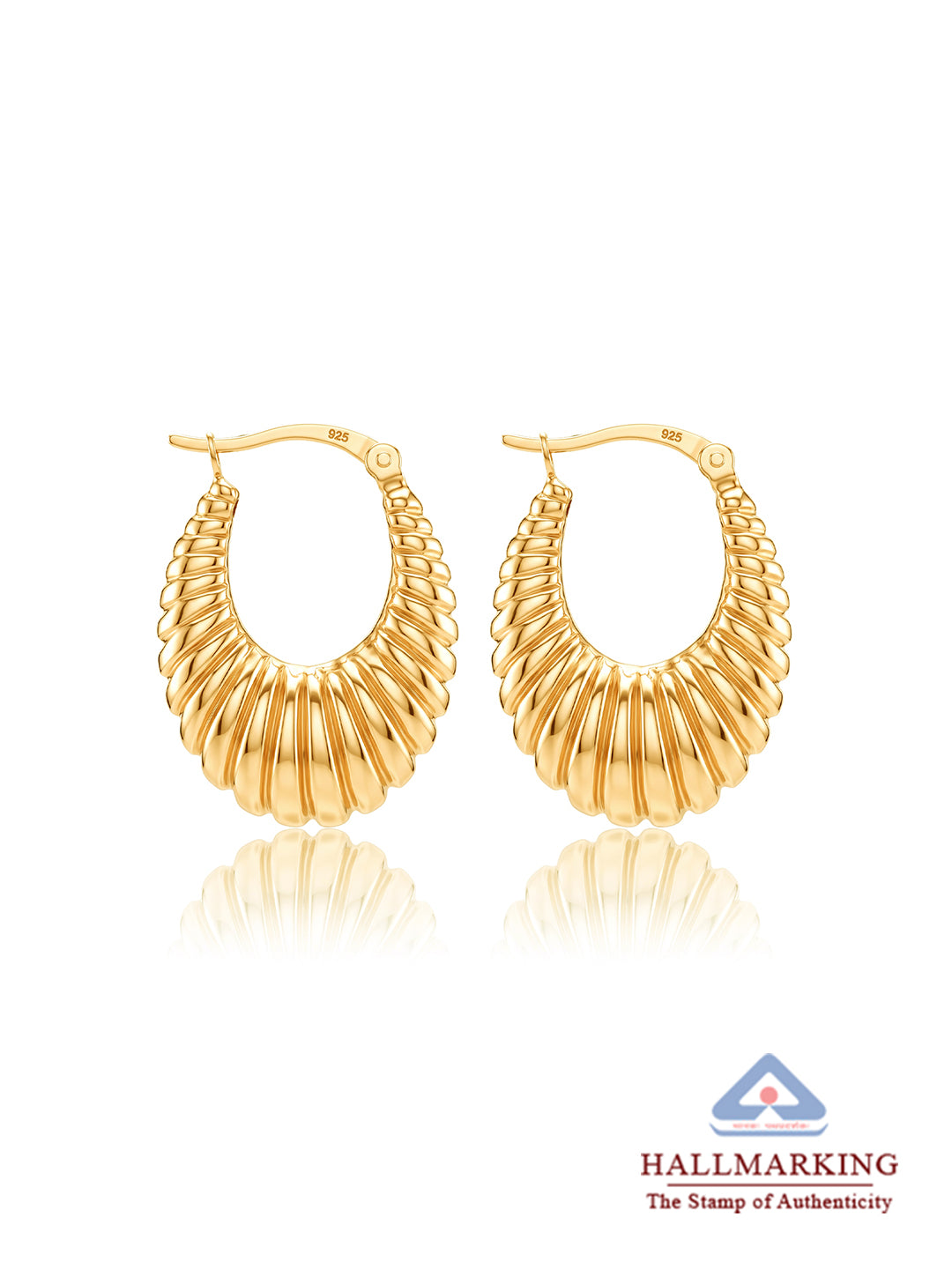 925 Sterling Silver Jewellery | 14K Gold Plated BellaShrimp Hoop Earrings | acpl-ecom.myshopify.com