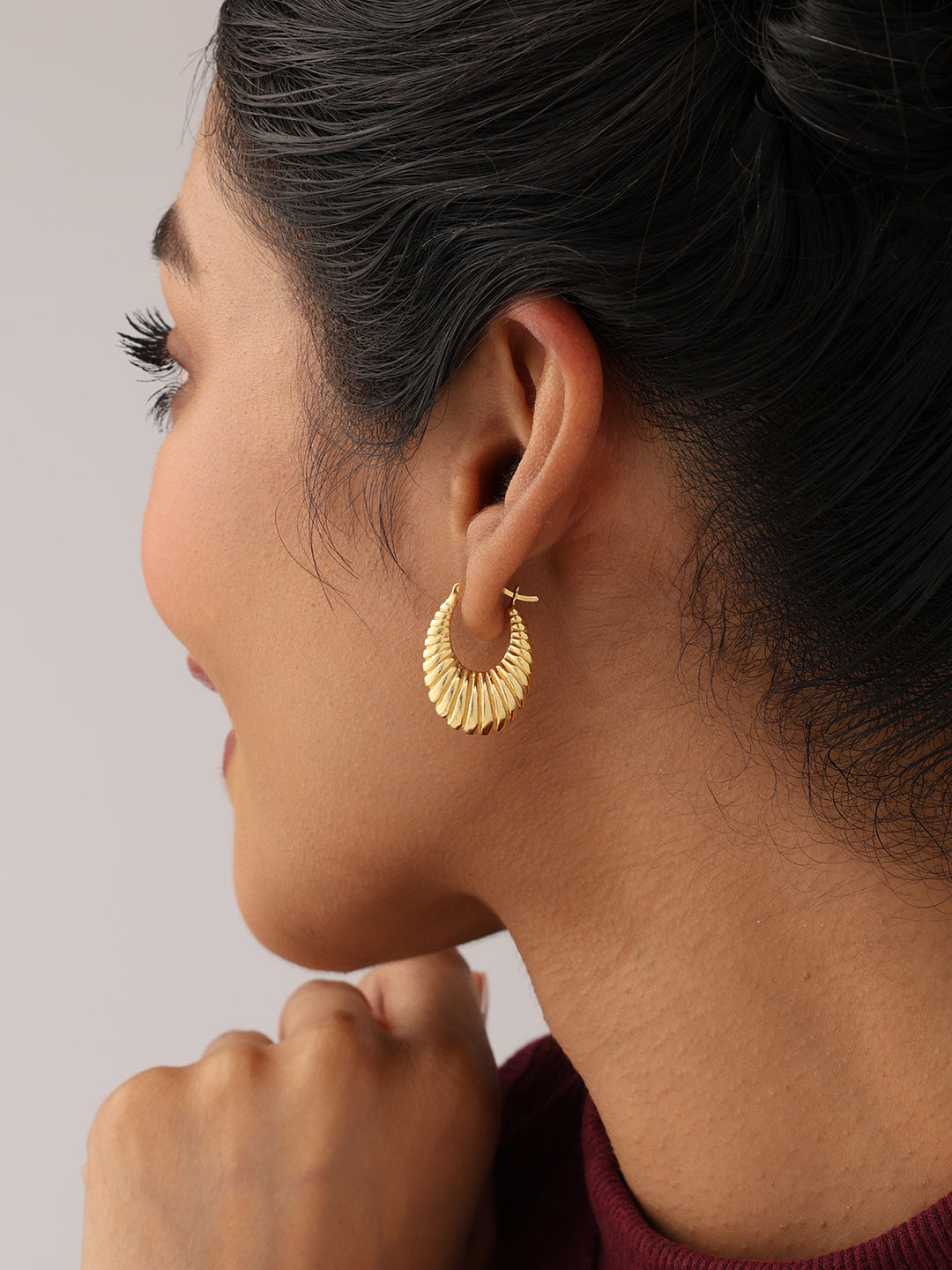 925 Sterling Silver Jewellery | 14K Gold Plated BellaShrimp Hoop Earrings | acpl-ecom.myshopify.com