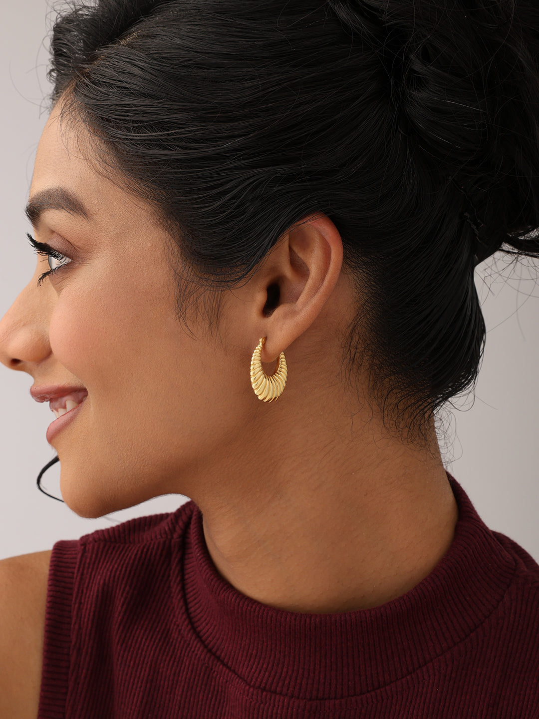 925 Sterling Silver Jewellery | 14K Gold Plated BellaShrimp Hoop Earrings | acpl-ecom.myshopify.com