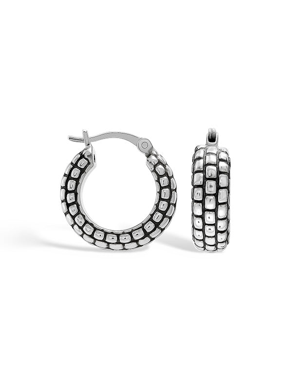 Antique Striped Textured Click-Top Hoops