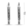 925 Sterling Silver O Shape Hoop Earrings for Women 30 MM