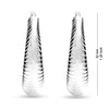 925 Sterling Silver Shrimp Oval Hoop Earrings for Women 32 MM