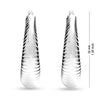 925 Sterling Silver Shrimp Oval Hoop Earrings for Women 32 MM