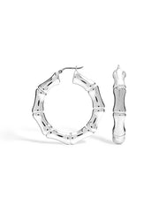 Bamboo Large Hoop Earrings 50mm