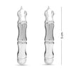 925 Sterling Silver Bamboo Large Hoop Earrings for Women