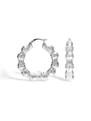 Bamboo Large Hoop Earrings