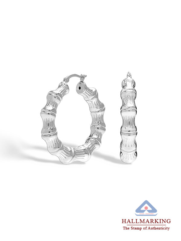 Bamboo Large Hoop Earrings