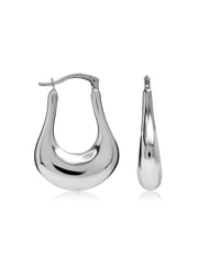 Silver Click-Top Hoop Earrings