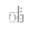 925 Sterling Silver Oval Handmade Click-Top Puff Hoop Earrings for Women