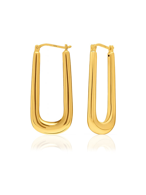 Gold Classic Nayra Hoop Earrings
