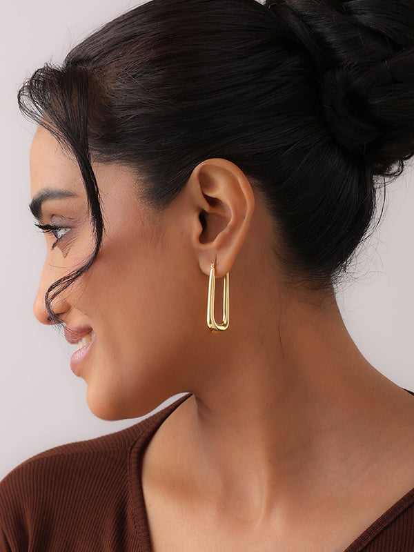 Gold Classic Nayra Hoop Earrings