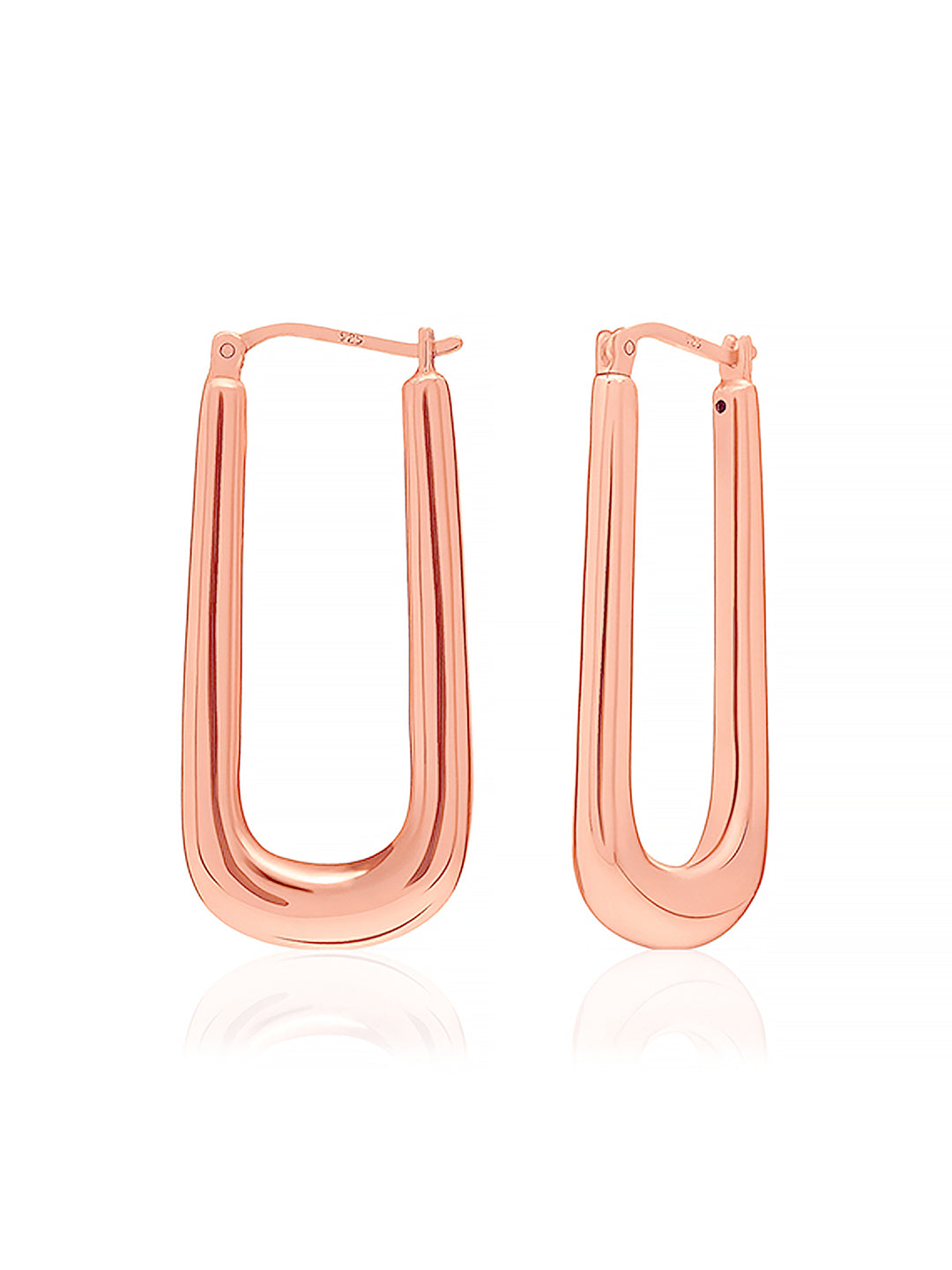 925 Sterling Silver Jewellery | 14K Rose-Gold Plated Classic Nayra Hoop Earrings | acpl-ecom.myshopify.com
