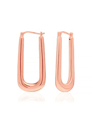 925 Sterling Silver Jewellery | 14K Rose-Gold Plated Classic Nayra Hoop Earrings | acpl-ecom.myshopify.com