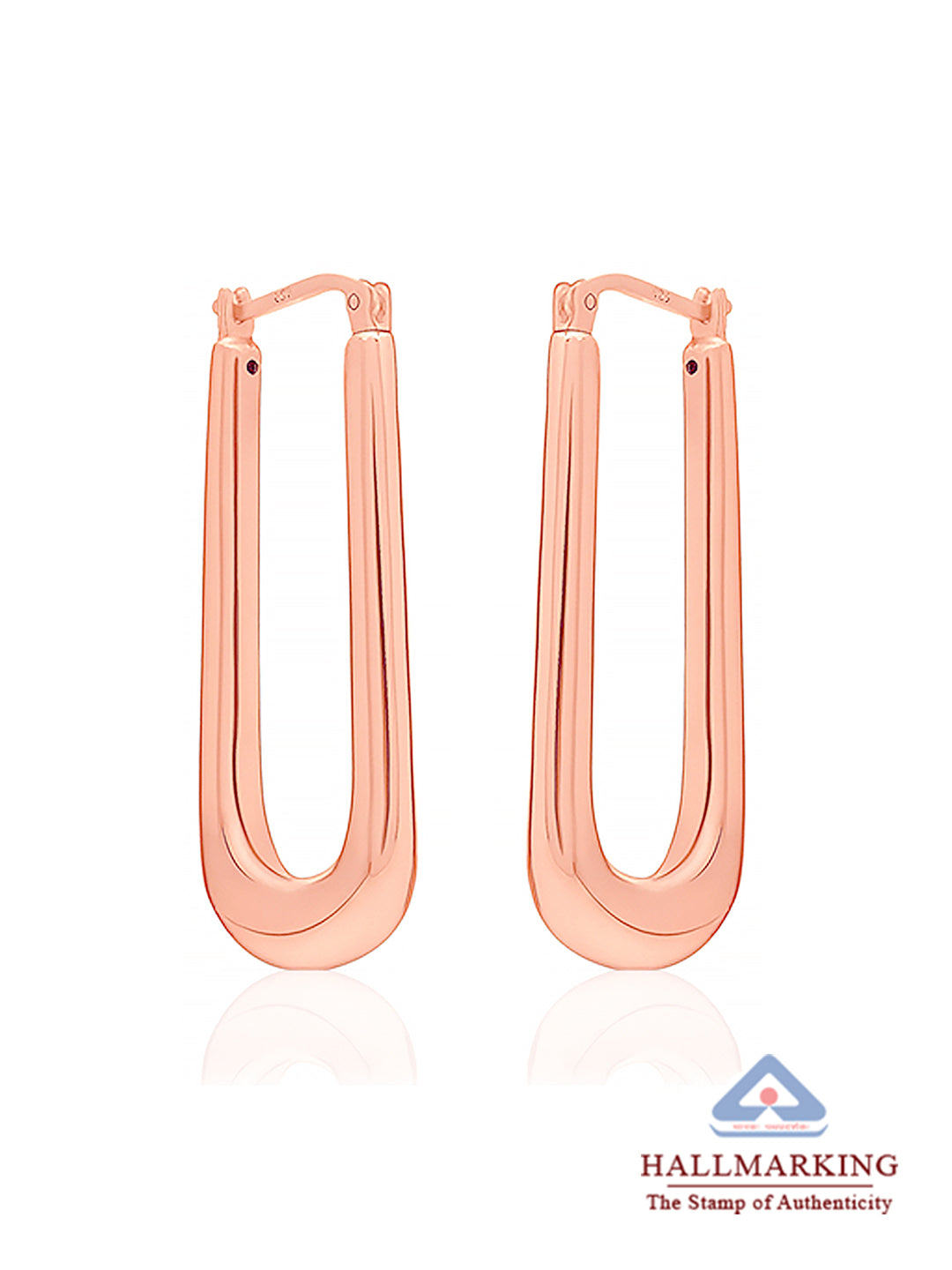 925 Sterling Silver Jewellery | 14K Rose-Gold Plated Classic Nayra Hoop Earrings | acpl-ecom.myshopify.com