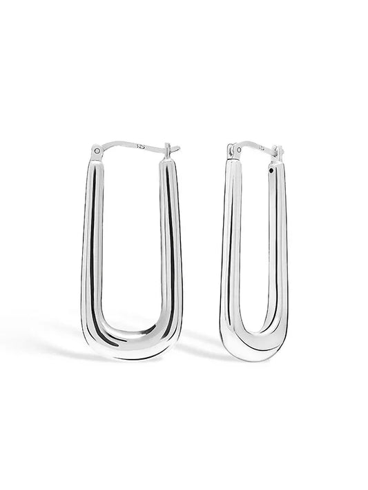 Rettangolo Handmade Click-Top Women's Hoop Earrings