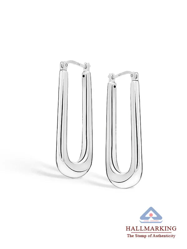 Large Handmade Rectangle Click-Top Hoops