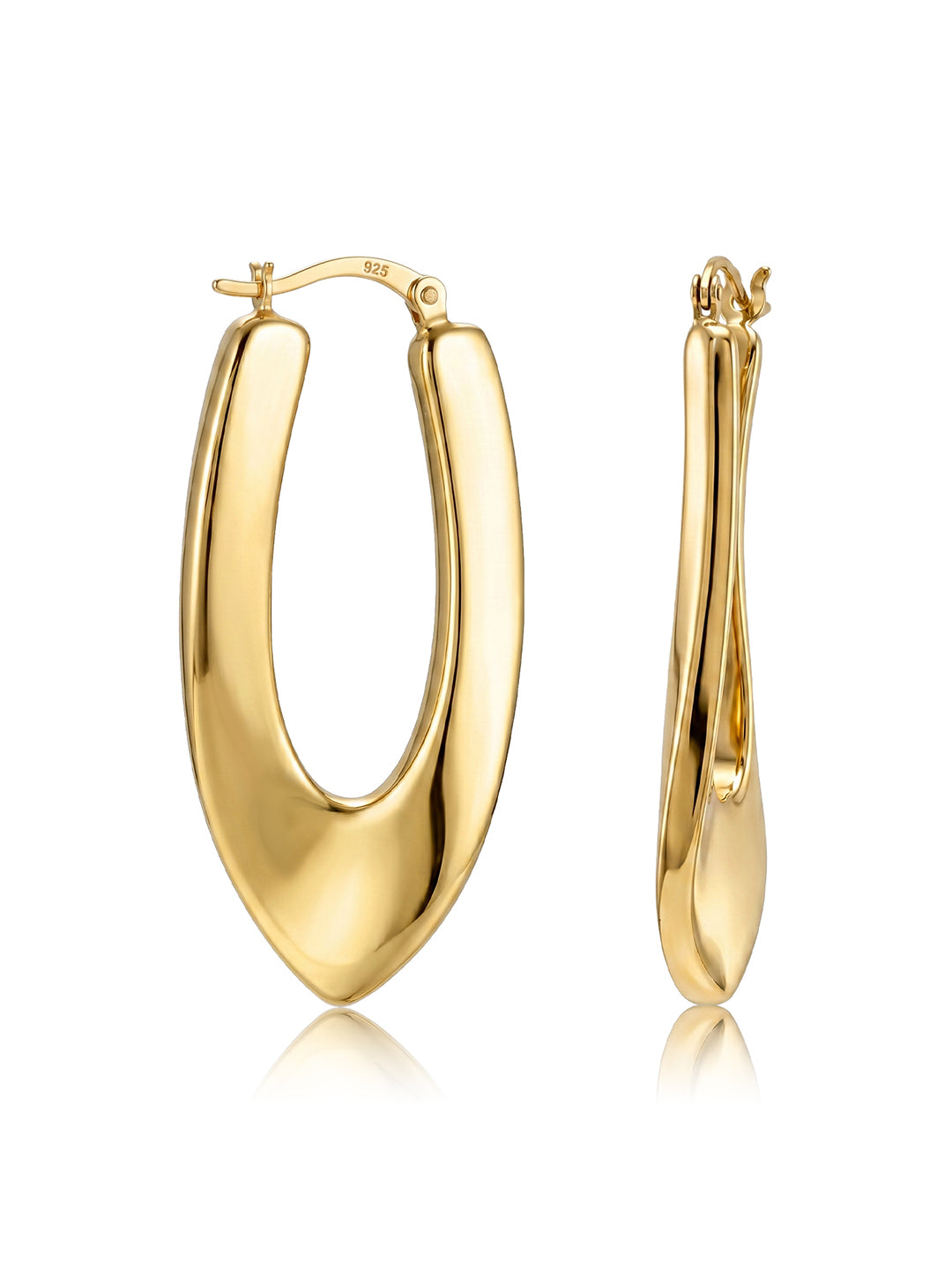 925 Sterling Silver Jewellery | 14K Gold Plated Classic Muse Ovals | acpl-ecom.myshopify.com