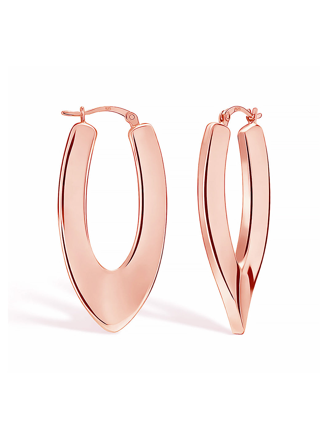 925 Sterling Silver Jewellery | 14K Rose-Gold Plated Classic Muse Ovals | acpl-ecom.myshopify.com