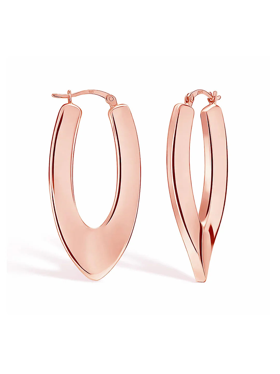 925 Sterling Silver Jewellery | 14K Rose-Gold Plated Classic Muse Ovals | acpl-ecom.myshopify.com