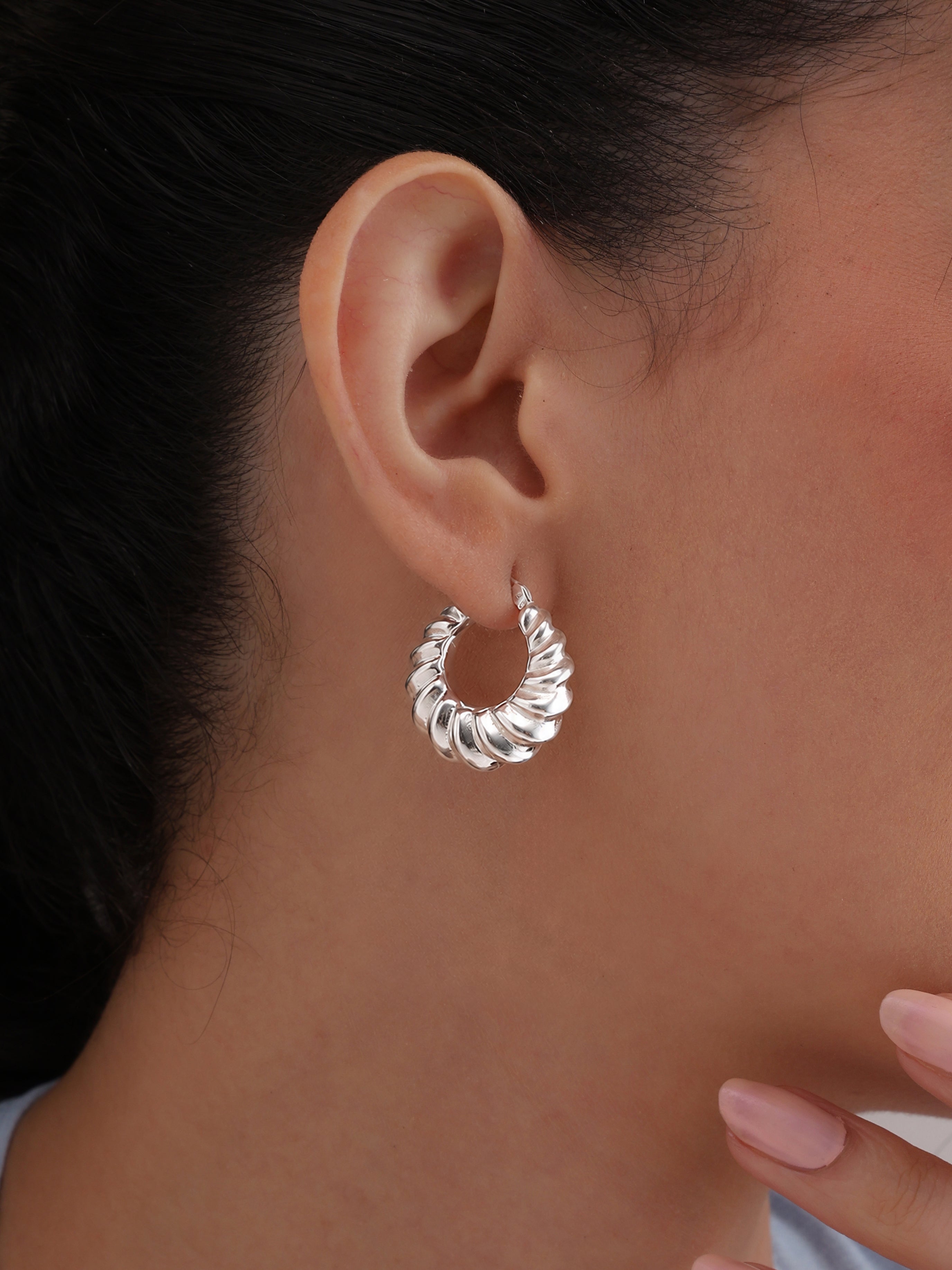 Silver Hoop Earrings