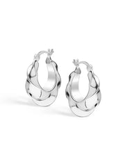 Chunky Spiral Twist Texture Click-Top Hoops