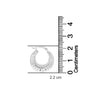 925 Sterling Silver Chunky Round Textured Click-Top Hoop Earrings for Women