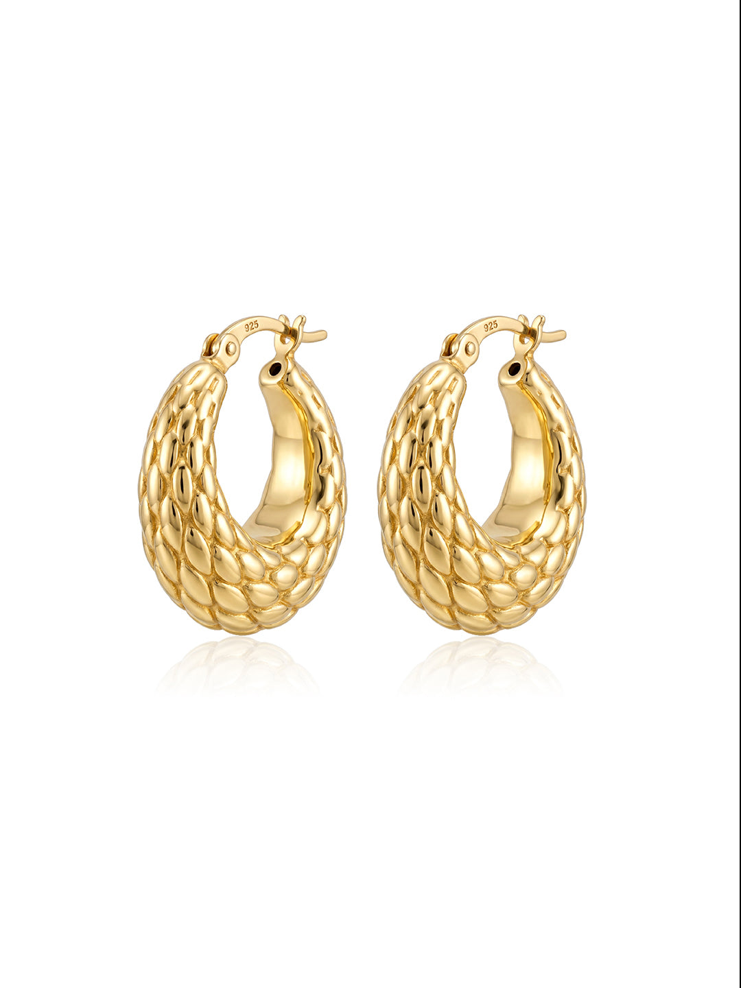 Golden Seraphine Weave Hoops