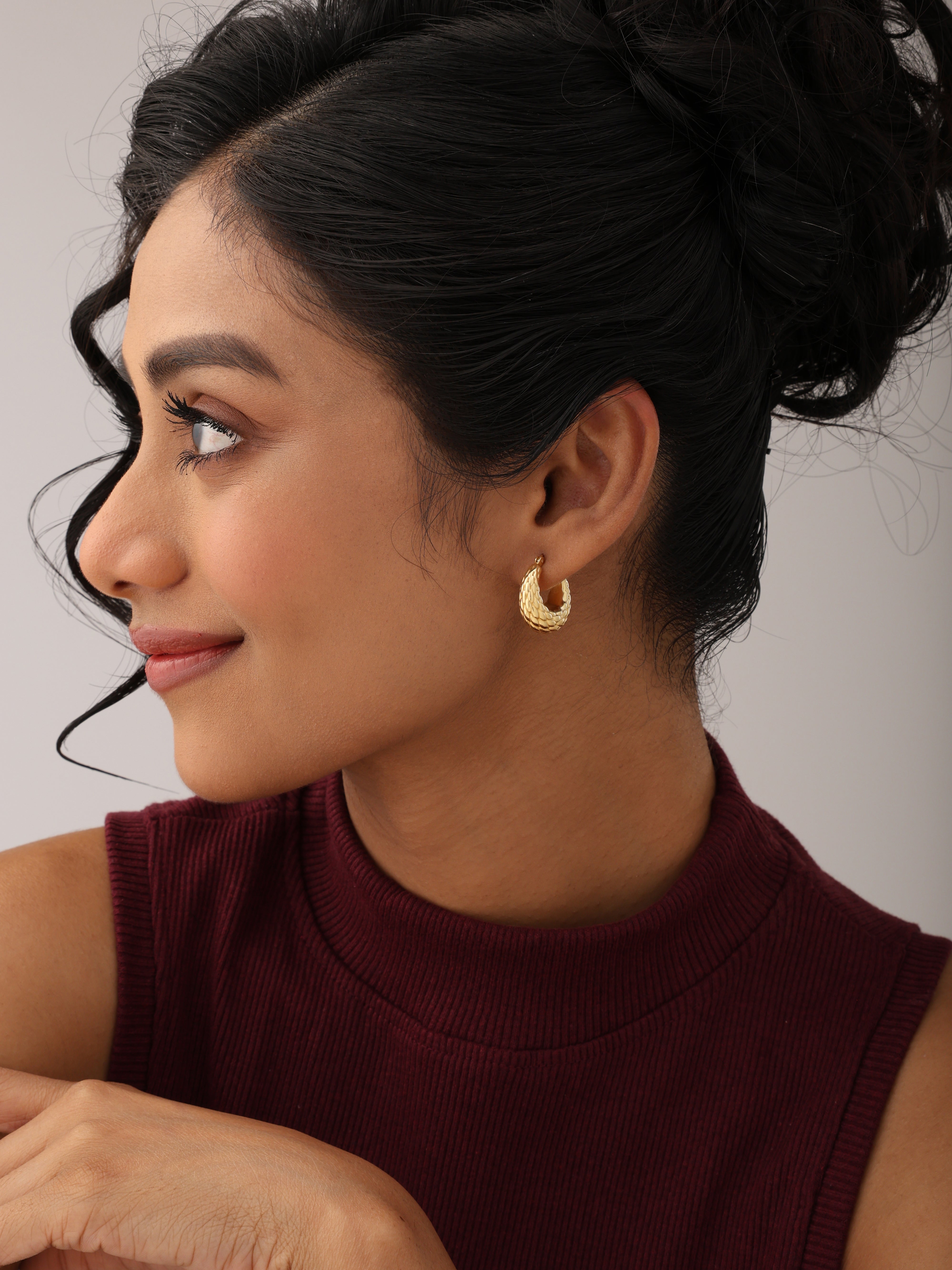 Golden Seraphine Weave Hoops