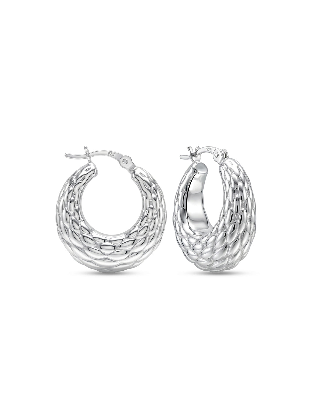 Silver Seraphine Weave Hoops