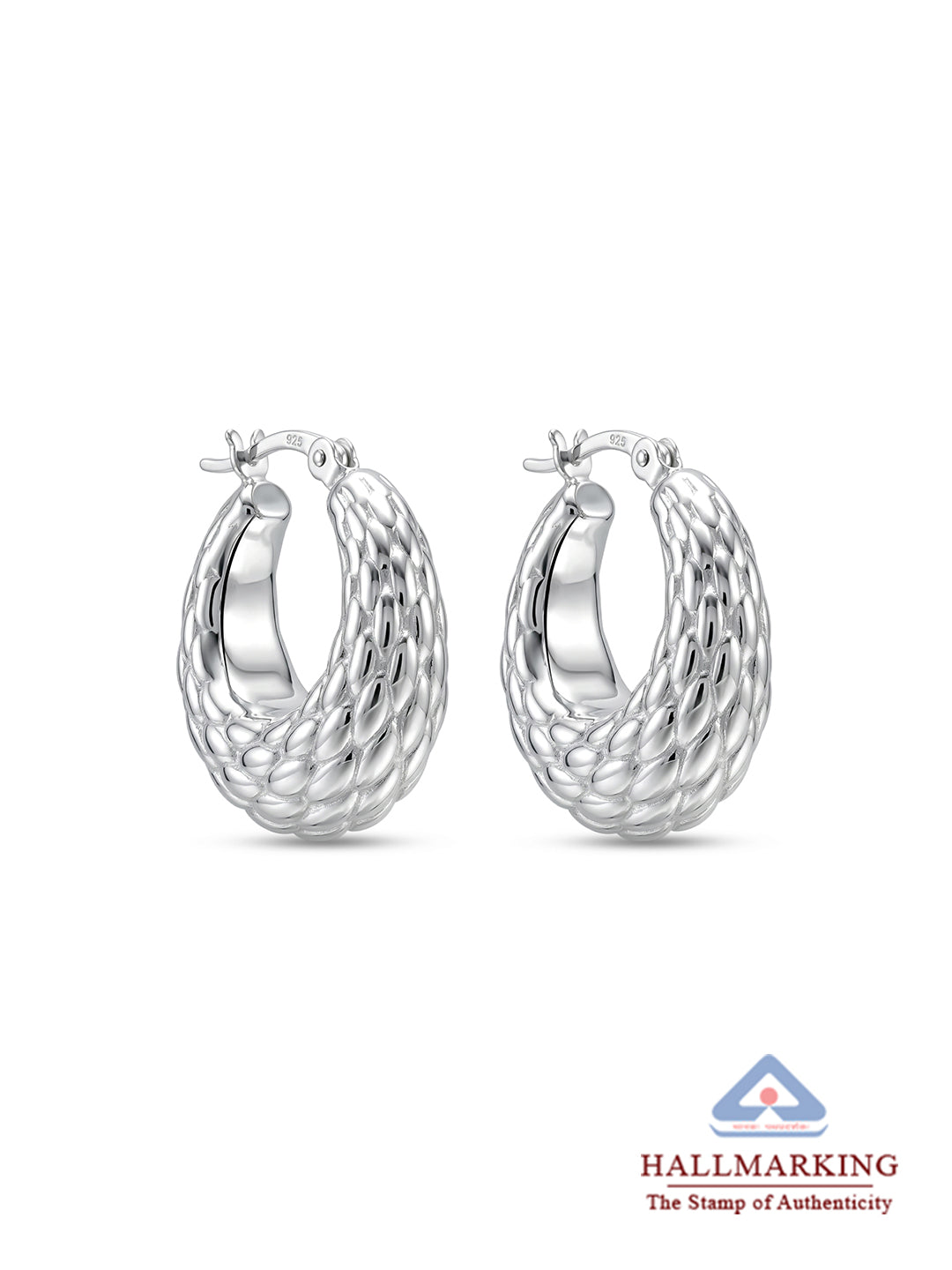 Silver Seraphine Weave Hoops