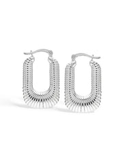 Medium Chunky Shrimp Textured U-Shape Hoops