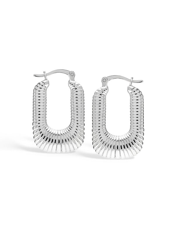 Medium Chunky Shrimp Textured U-Shape Hoops