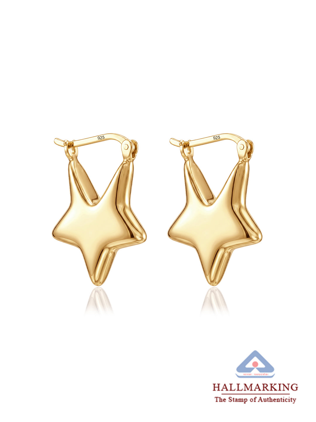 925 Sterling Silver Jewellery | 14K Gold Plated Sitaara Hoop Earrings | acpl-ecom.myshopify.com