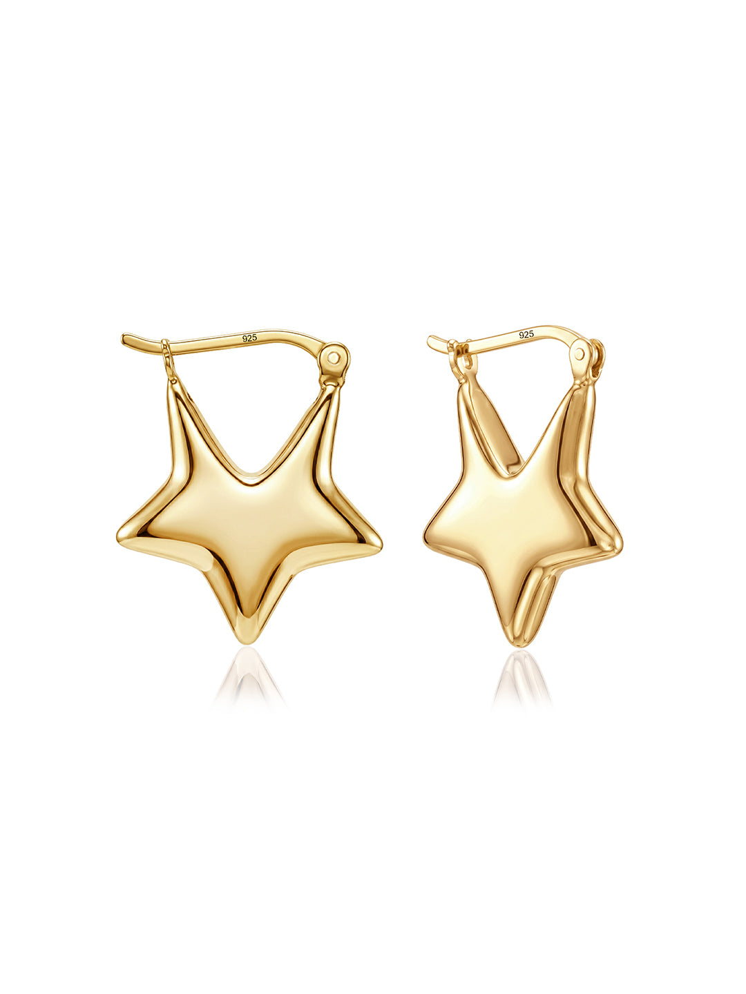 925 Sterling Silver Jewellery | 14K Gold Plated Sitaara Hoop Earrings | acpl-ecom.myshopify.com