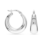 Silver Click-Top Hoops