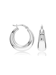 Silver Click-Top Hoops