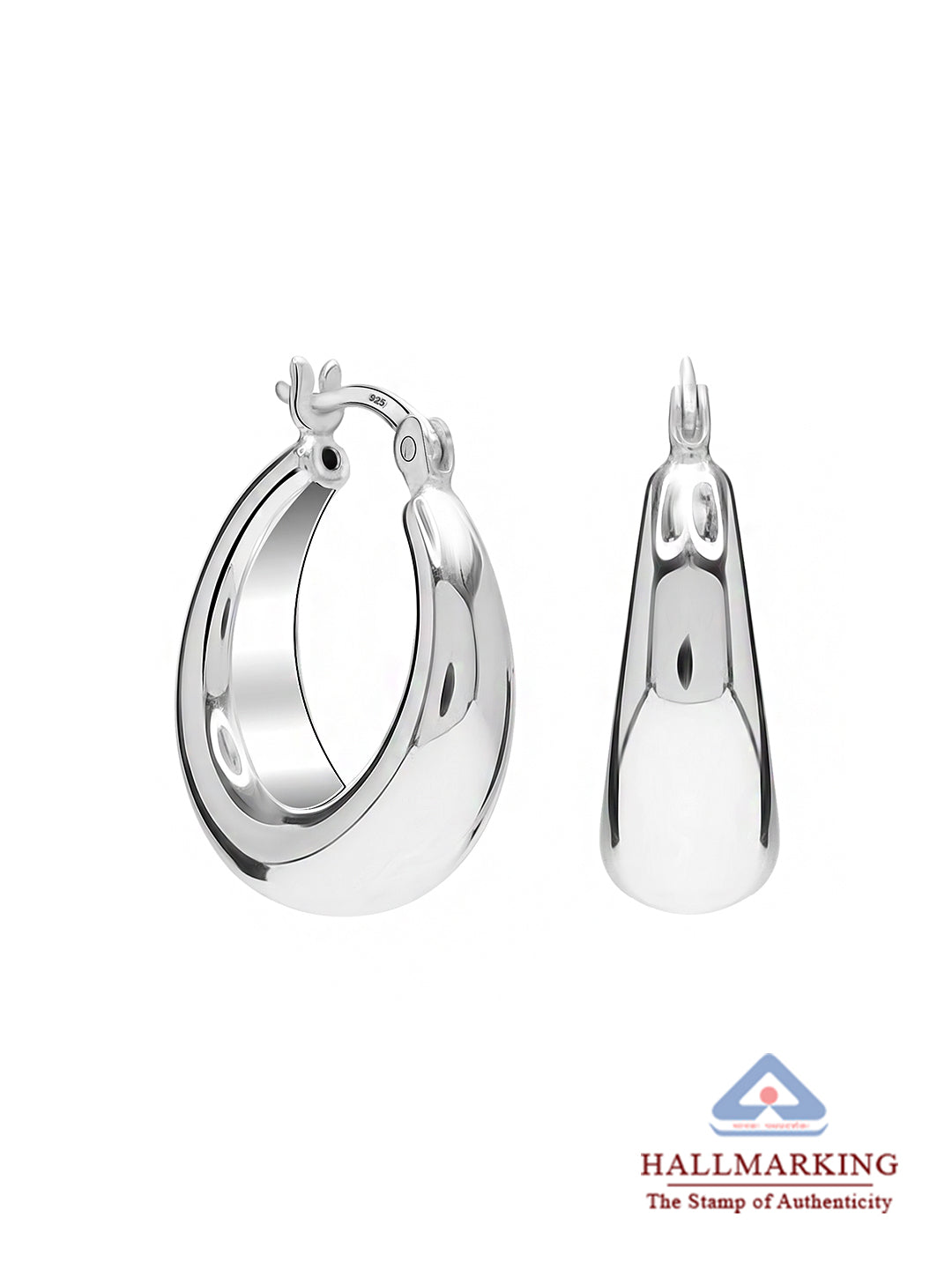 Silver Click-Top Hoops