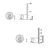 925 Sterling Silver Lightweight Wide Round Sleeper Hoop Earrings for Women
