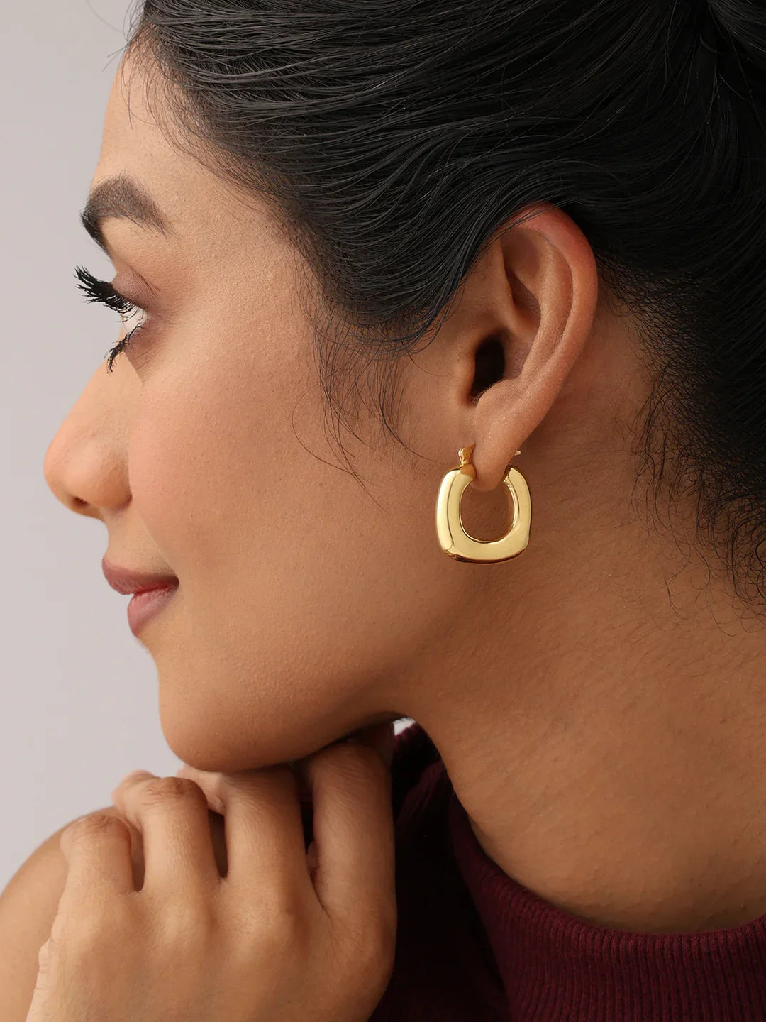 Aster Square Women's Hoop Earrings