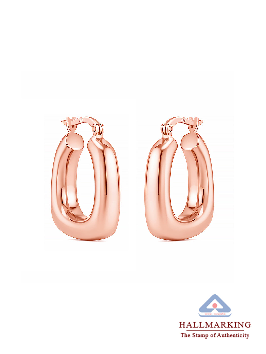 Rose Aster Square Hoops