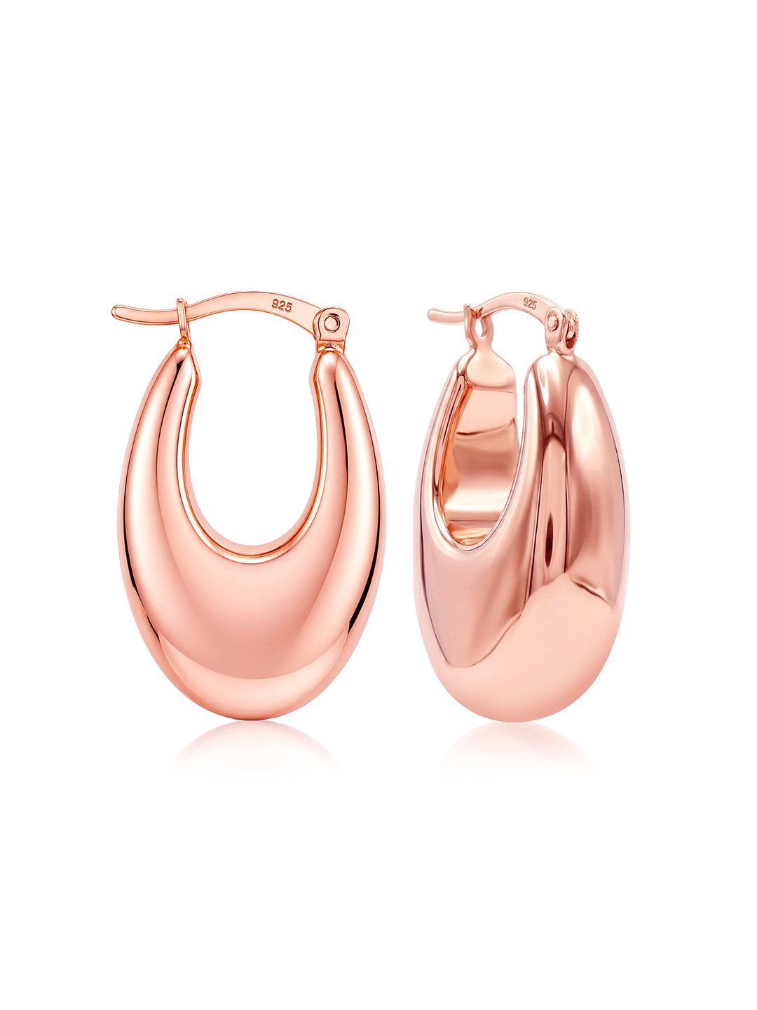 Silver Lume U-Shape Click Hoops