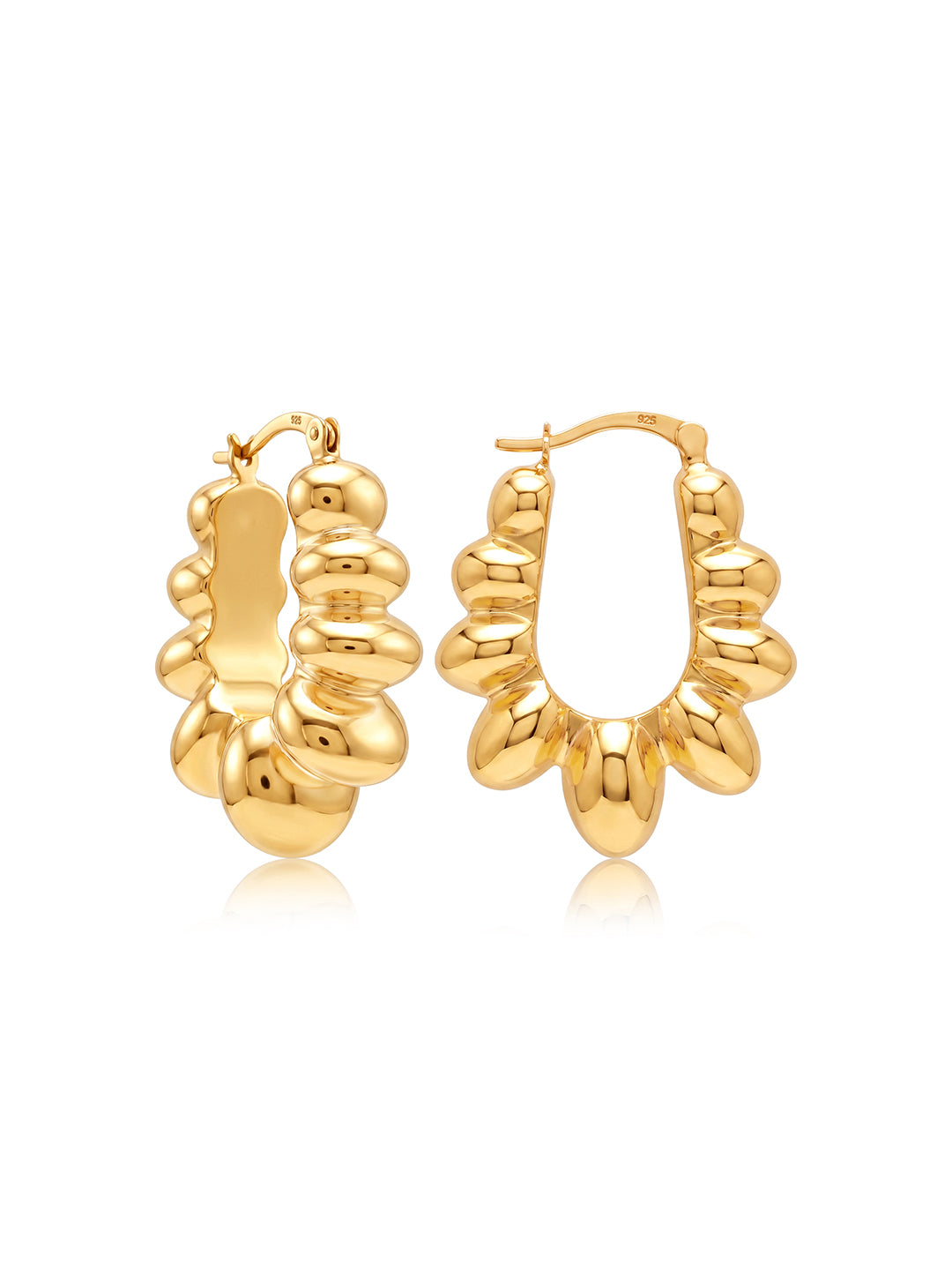 Golden Fleur Bloom Hoops