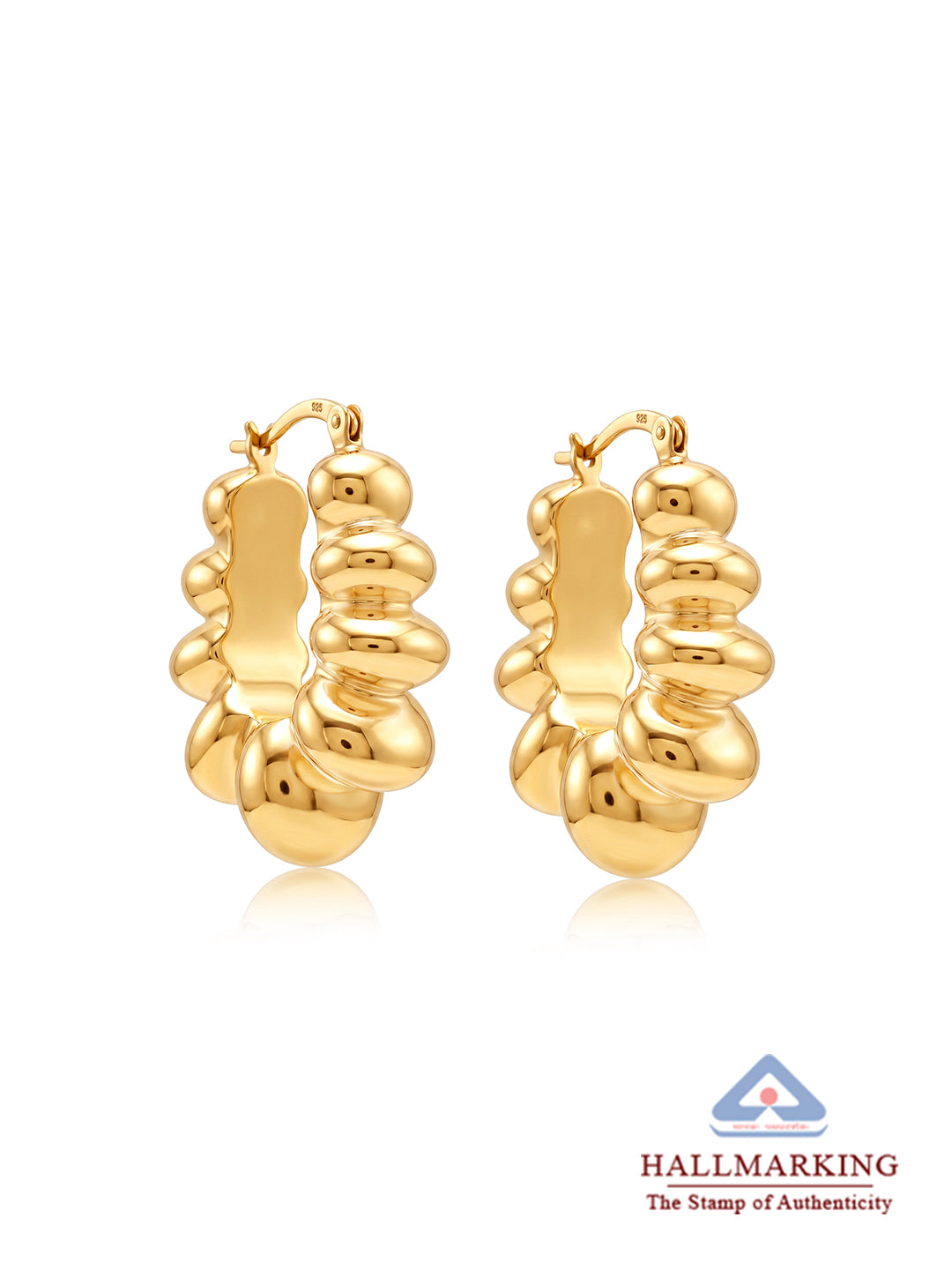Golden Fleur Bloom Hoops