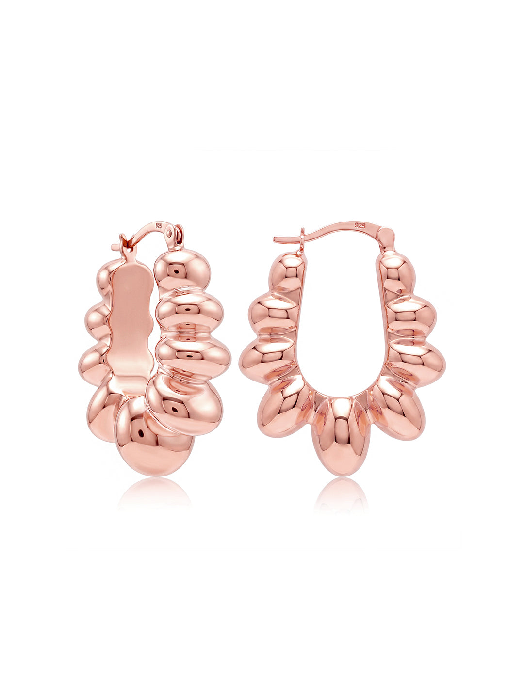 Rose Fleur Bloom Hoops