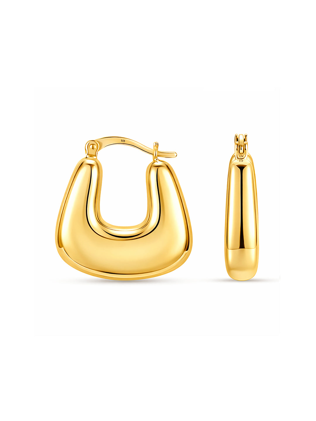 Golden Lyria U-Hoops