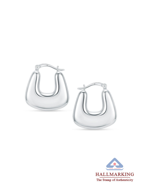 Silver Lyria U-Hoop Earrings