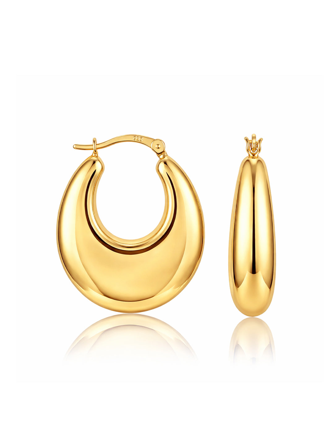 Golden Amora Oval Hoops