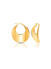 925 Sterling Silver Jewellery | 14K Gold-Plated Nayra Disc Hoops | acpl-ecom.myshopify.com